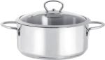 Metalac Cratita 1.4l cu capac din sticla Kulinaria Metalac inox/16cm/1.4l (181662)
