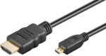 PremiumCord HDMI Micro HDMI Átalakító Fekete 2m kphdmad2 (kphdmad2)
