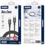 Jellico kábel B28 USB-C - USB-C PD 60W 1M Fekete