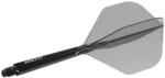 Cuesoul Fluturas si tija darts Cuesoul ROST 77, negru transparent, fluturas Big Standard Wing, tija lunga (CS165874)