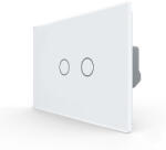 LIVOLO Intrerupator Dublu cu Touch din Sticla LIVOLO - Standard Italian Alb (VL-FC2-2G-3W)