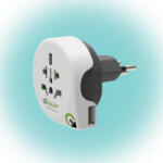 Q2power 1.100210 utazóadapter "World to Switzerland USB (1.100210) - ebolt