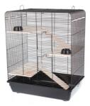  INTER-ZOO Pet Products Cușcă pentru rozătoare Remy + wood 58 x 38 x 71, 5 cm NEGRU