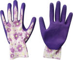 Extol kerti kesztyű, virágmintás, poliészter, méret: 7 latexbe mártott teny. és ujjhegy. , gumírozott mandzsetta, Extol Lady