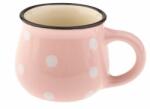 4home Dots kerámia bögre 75 ml, lazac színű , narancssárga, 75 ml