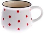 4home Dots kerámia bögre 230 ml, fehér , fehér, 230 ml