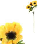 4-Home Művirág Sasanka, 3 virág, sárga, 15 x 15 x 55 cm, sárga