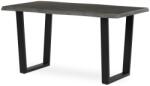 Autronic Étkezőasztal 140 x 80 cm, szürke tölgyfa, szürke
