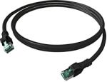Easylan CPP1OSASAS0075 RJ45 Hálózati kábel, patchkábel CAT 6A S/FTP 7.5 m Fekete 1 db (21.15. 2497) (21.15.2497)