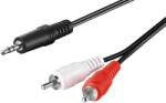 Goobay 51648 3.5mm Jack apa - 2x RCA apa Kábel (1m) (51648) (51648)