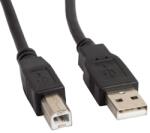 Lanberg CA-USBA-15CU-0010-BK USB-A apa - USB-B apa 2.0 Adat és töltő kábel - Fekete (1m) (CA-USBA-15CU-0010-BK) (CA-USBA-15CU-0010-BK)