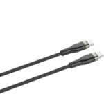 FIXED USB-C apa - USB-C apa Töltő kábel - Fekete (2m) (FIXDB-CC2-BK) (FIXDB-CC2-BK)