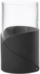LIND DNA Váza FOLD NUPO 15 cm, antracit, bőr / üveg, LIND DNA (LIND983658)