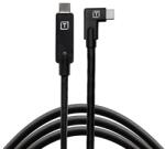 Tether Tools CUC15RT USB-A apa - USB-A apa 90° 3.2 Adat és töltő kábel 4.6m - Fekete (CUC15RT-BLK) (CUC15RT-BLK)