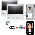 Futura Digital Színes 2 lakásos, WIFI-s videó kaputelefon szett 7 col FUTURA VDK-47122/607/ID/S2 (VDK-47162+)