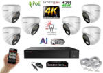  MS - AI Hybrid Light IP kamerarendszer 6 kamerával switchel 8 Mpix WD - 6481k6B