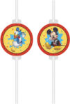 Procos Disney Mickey Jump Into Fun papír szívószál, 4 db-os szett FSC (PNN97233)
