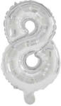  Óriás 8-as Silver szám Fólia lufi 85 cm (PNN91202) - oliviashop