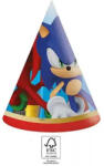  Sonic a sündisznó Sega Parti kalap, csákó 6 db-os FSC (PNN95666)