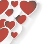  Szerelem 3D Hearts szalvéta 20 db-os 33x33 cm (PKK045781) - oliviashop