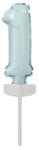 Pastel Blue, Kék 1-es szám fólia lufi tortára 13 cm (DPA9912704)