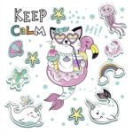  Állatos Cat Vibes szalvéta 20 db-os 33x33 cm (PKK049956) - oliviashop