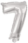  Silver, Ezüst 7-es szám fólia lufi 95 cm (PNN92473)