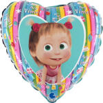  Mása és a medve Rainbow fólia lufi 46 cm (GBBL18034) - oliviashop