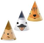  Állatos Zoo parti kalap, csákó 6 db-os FSC (PNN96603) - oliviashop