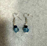  Kék kristály fülbevaló (JJF42)