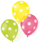  Pöttyös Dots léggömb, lufi 6 db-os 9 inch (22, 8 cm) (DPA9900953) - oliviashop