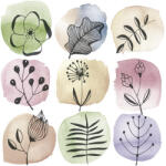  Virág Flora Stamps szalvéta 20 db-os 33x33 cm (PKK049987) - oliviashop