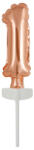 Rose Gold 1-es szám fólia lufi tortára 13 cm (DPA9912695)