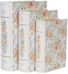 Clayre & Eef Set 3 cutii depozitare tip Carte carton 29x24x7 cm, 25x20x6 cm, 22x16x5 cm (66021)
