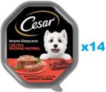 Cesar Pachet mancare umeda pentru caini adulti, ficat si vita 14x150 g