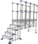 Tubesca-Comabi Meca Modul munkaállvány, 3 korláttal, 5 fokos, pallóhossz: 2 m