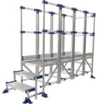 Tubesca-Comabi Meca Modul munkaállvány, 3 korláttal, 3 fokos, pallóhossz: 2 m