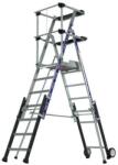 Tubesca-Comabi Sherpascopic mobil összecsukható létra dobogóval, 7 fokos