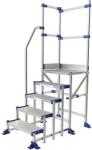 Tubesca-Comabi Meca Modul munkaállvány, 2 korláttal + 1 kapaszkodóval, 5 fokos, pallóhossz: 0, 5 m
