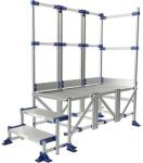 Tubesca-Comabi Meca Modul munkaállvány, 2 korláttal, 3 fokos, pallóhossz: 1, 5 m