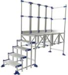 Tubesca-Comabi Meca Modul munkaállvány, 2 korláttal, 5 fokos, pallóhossz: 2 m
