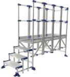 Tubesca-Comabi Meca Modul munkaállvány, 3 korláttal, 4 fokos, pallóhossz: 2 m