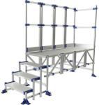 Tubesca-Comabi Meca Modul munkaállvány, 2 korláttal, 4 fokos, pallóhossz: 2 m