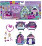 Mattel Polly Pocket, Holiday Connects Bundle, set de joaca cu papusa mic si accesorii Papusa