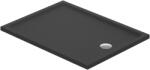 Cersanit Cadita de dus dreptunghiulara, din granit, slim, negru mat, 120x90x4cm, Cersanit Tako (S204-034)