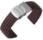  Curea silicon maron 20mm cu catarama cu siguranță - ceas-shop
