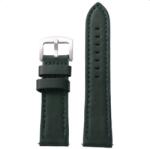  Curea piele verde cu cusătură verde, telescop rapid 24mm - cureaceas