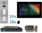 Mentor Kit VideoInterfon WiFi 14 Ap. Mentor SYKT097B 7" FHD 2MP IP65 POE 4in1 (MMDSYKT097B)