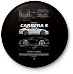 printfashion Porsche Carrera S - Kitűző, hűtőmágnes - Fekete (17585249)