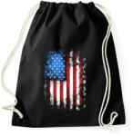 printfashion amerikai zászló - Sportzsák, Tornazsák - Fekete (17537408)